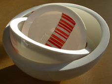 bone china bowl forms with plastic inserts made by stella corrall
