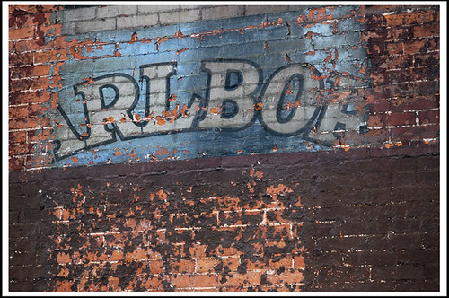 Alrboro, found sign remnant at Halsted, Grand and Milwaukee intersection, Chicago