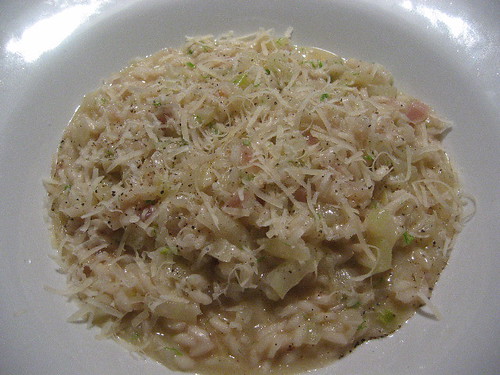 Red onion and fennel risotto