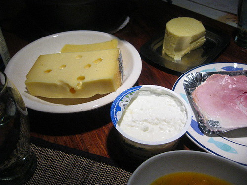 Cheese and ham