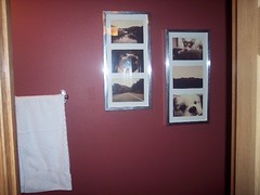 New pictures in powder room
