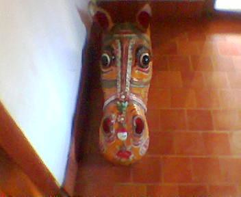 Stallion-Clicked inside one of the li'll houses at Dakshin Chitra