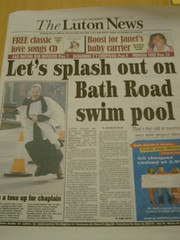 Howard on Front of Luton News