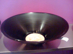 Bowl made from vinyl record