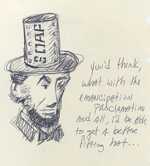 disgruntled robotic abe lincoln sketch