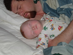 daddy and buddy asleep