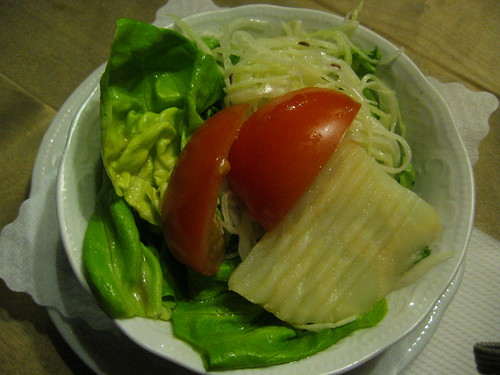 Green salad with cabbage and celery