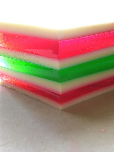 neon stripey gelatin