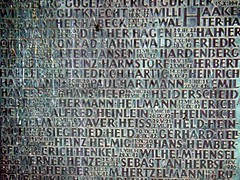 German Names at the German Memorial